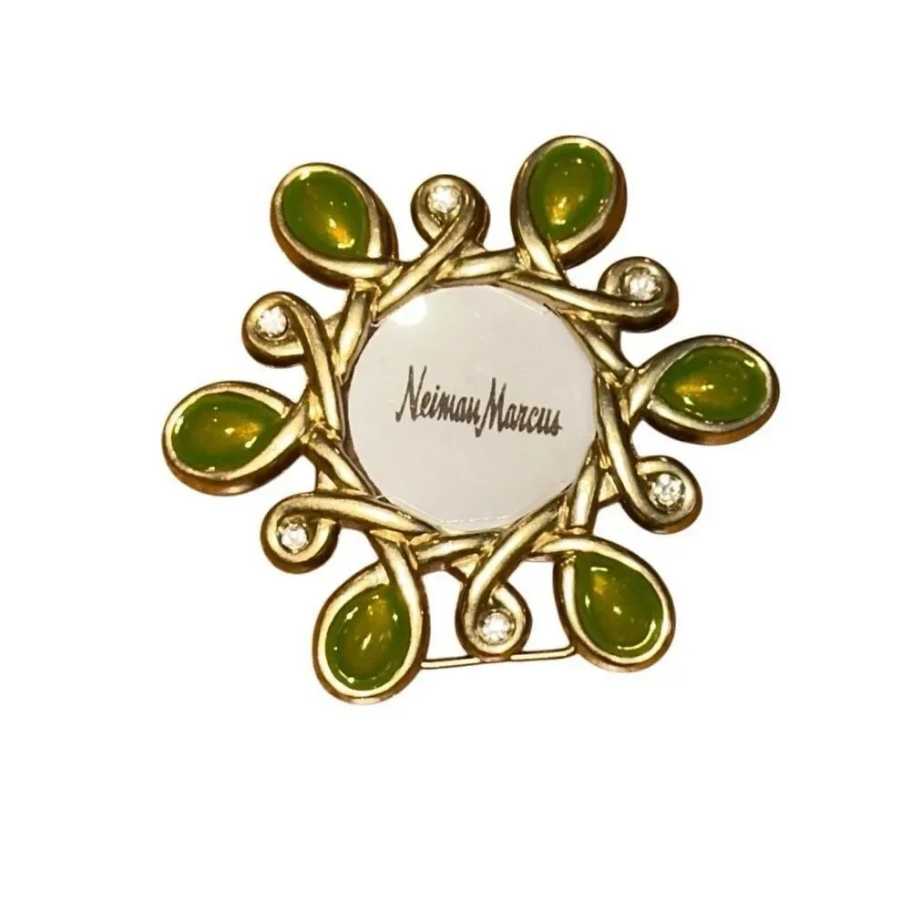 Jay Strongwater for Nieman Marcus Gold Tone Clip or Standing Tiny Picture Frame